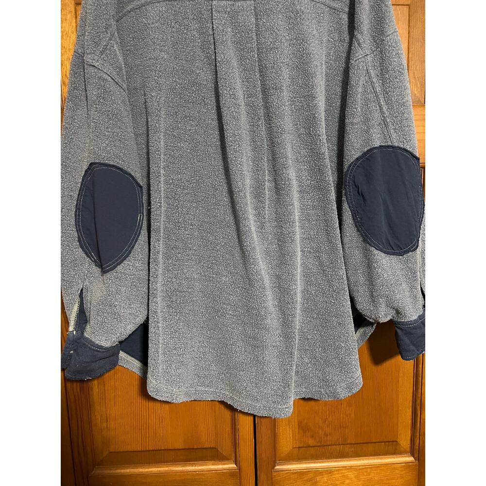 Free People Women's Ruby Fleece Distressed Shirt Jacket Shacket Oceana Blue SZ M - Picture 11 of 13